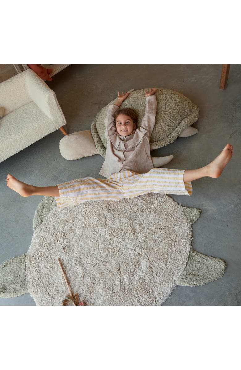 Lorena Canals Washable Rug Sea Turtle, Alternate, color, Natural, Olive