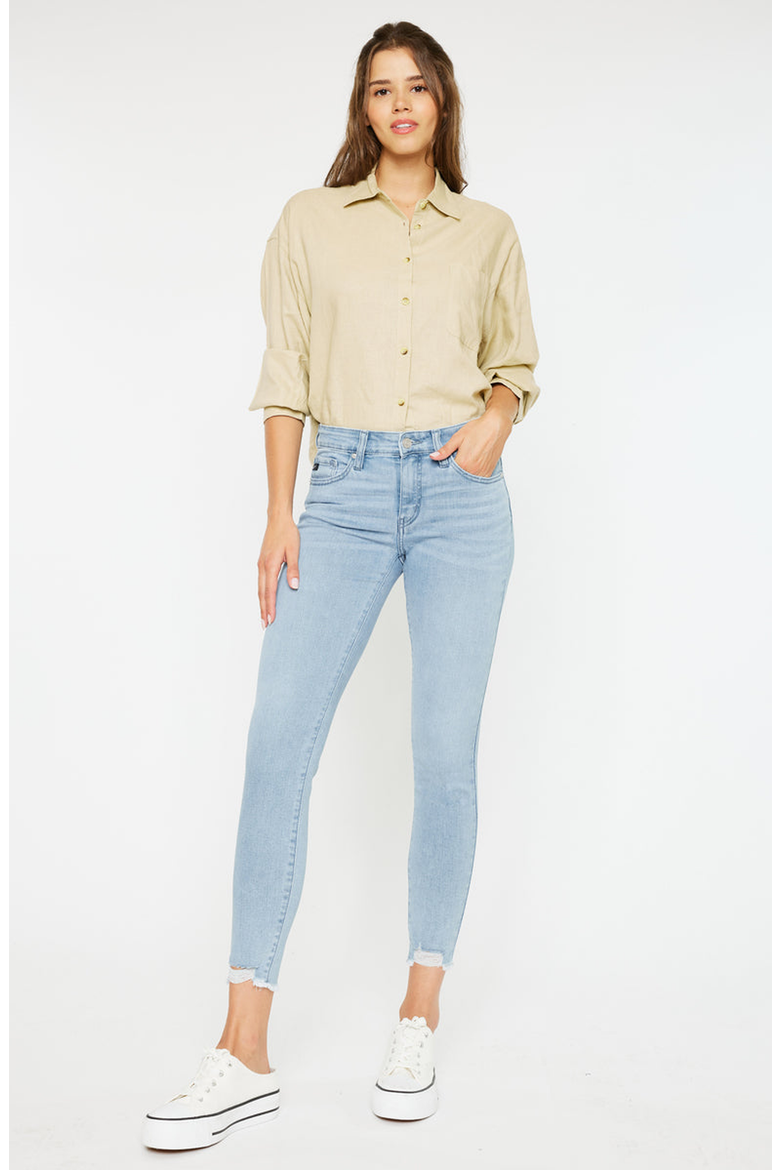 Willowbrook Essentials Mid Rise Ankle Skinny Jeans, Main, color, Light Wash