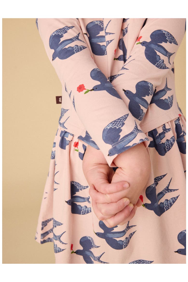 Printed Pocket Play Dress, Alternate, color, Magpies & Flowers