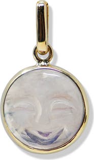 Anzie Classique Carved Moonstone Face Pendant