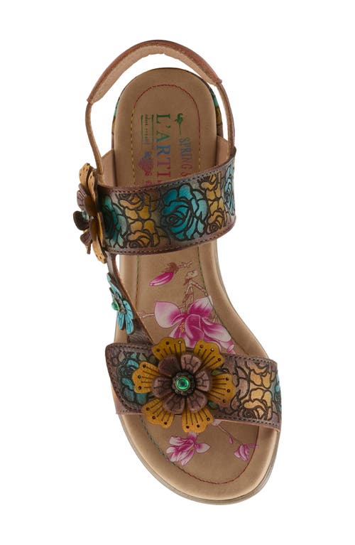 L'artiste By Spring Step Salira Slingback Sandal In Brown Multi