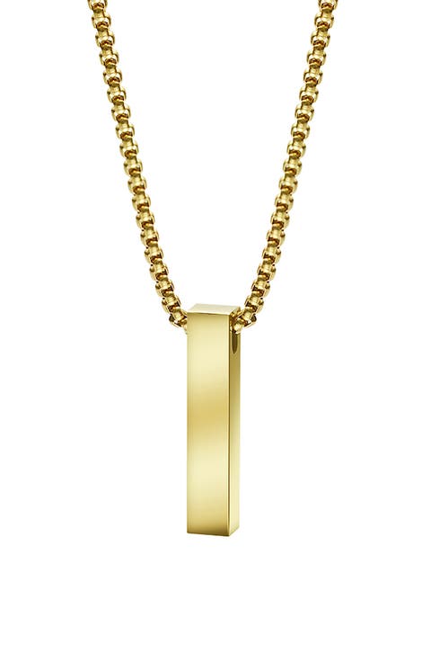 Men's Vertical Bar Pendant Necklace