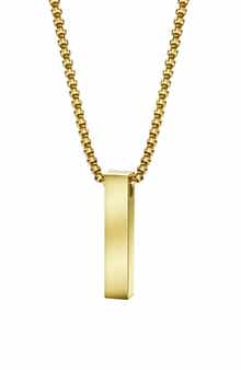 VAN HEUSEN Men's Vertical Bar Pendant Necklace