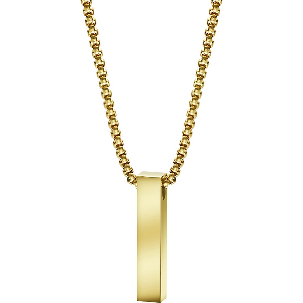 Van Heusen Vertical Bar Pendant Necklace In Gold