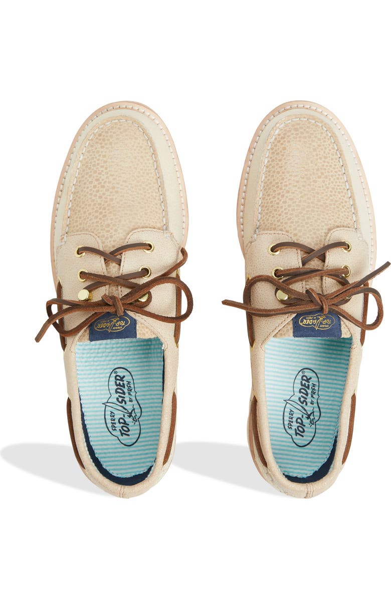 Sperry Authentic Original<sup>™</sup> 3-Eye Lug Sole Boat Shoe, Alternate, color, Medium Beige