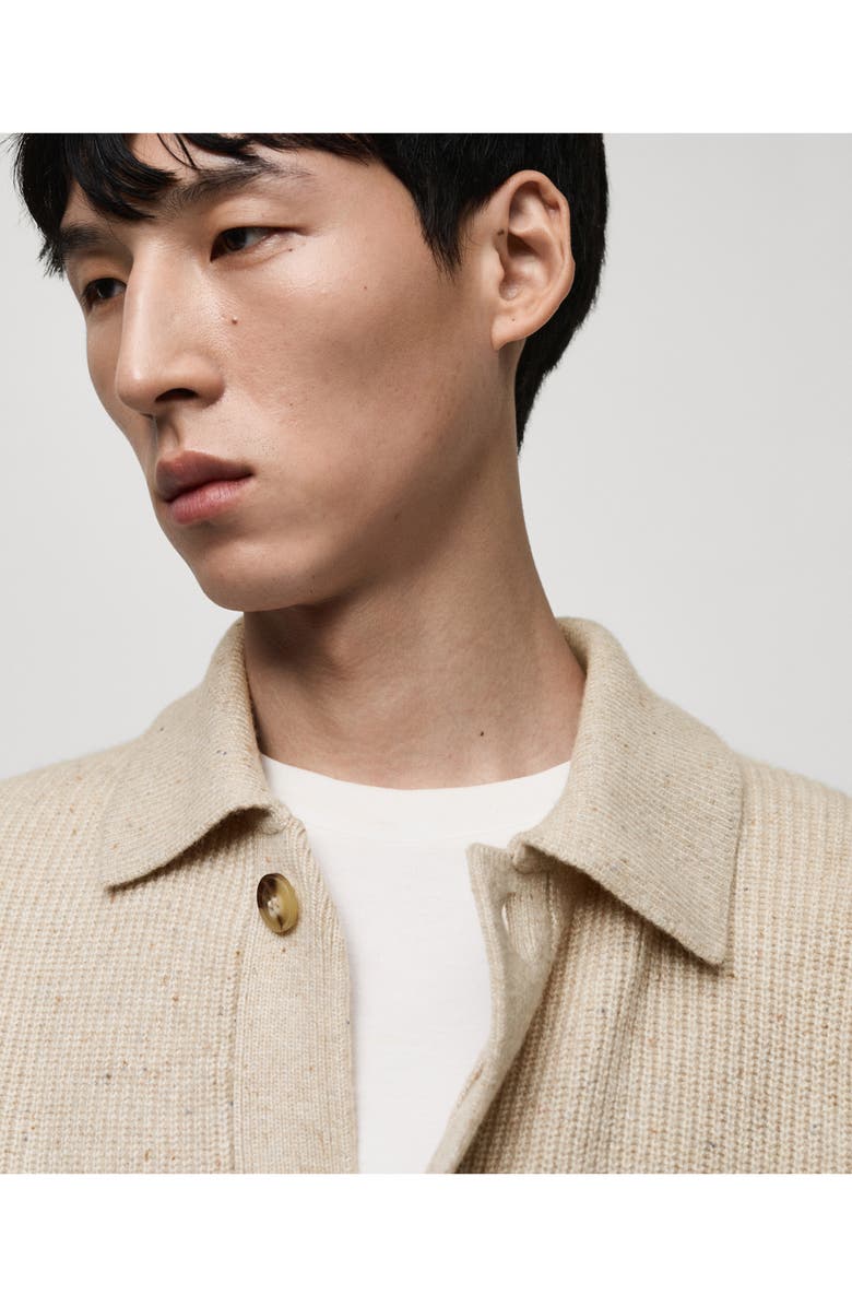 MANGO Button-Up Rib Cardigan, Alternate, color, 