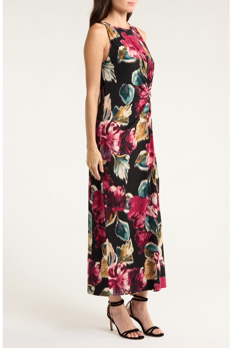 Jasmina Jewel Bloom Sleeveless Maxi Dress, Alternate, color, BLACK