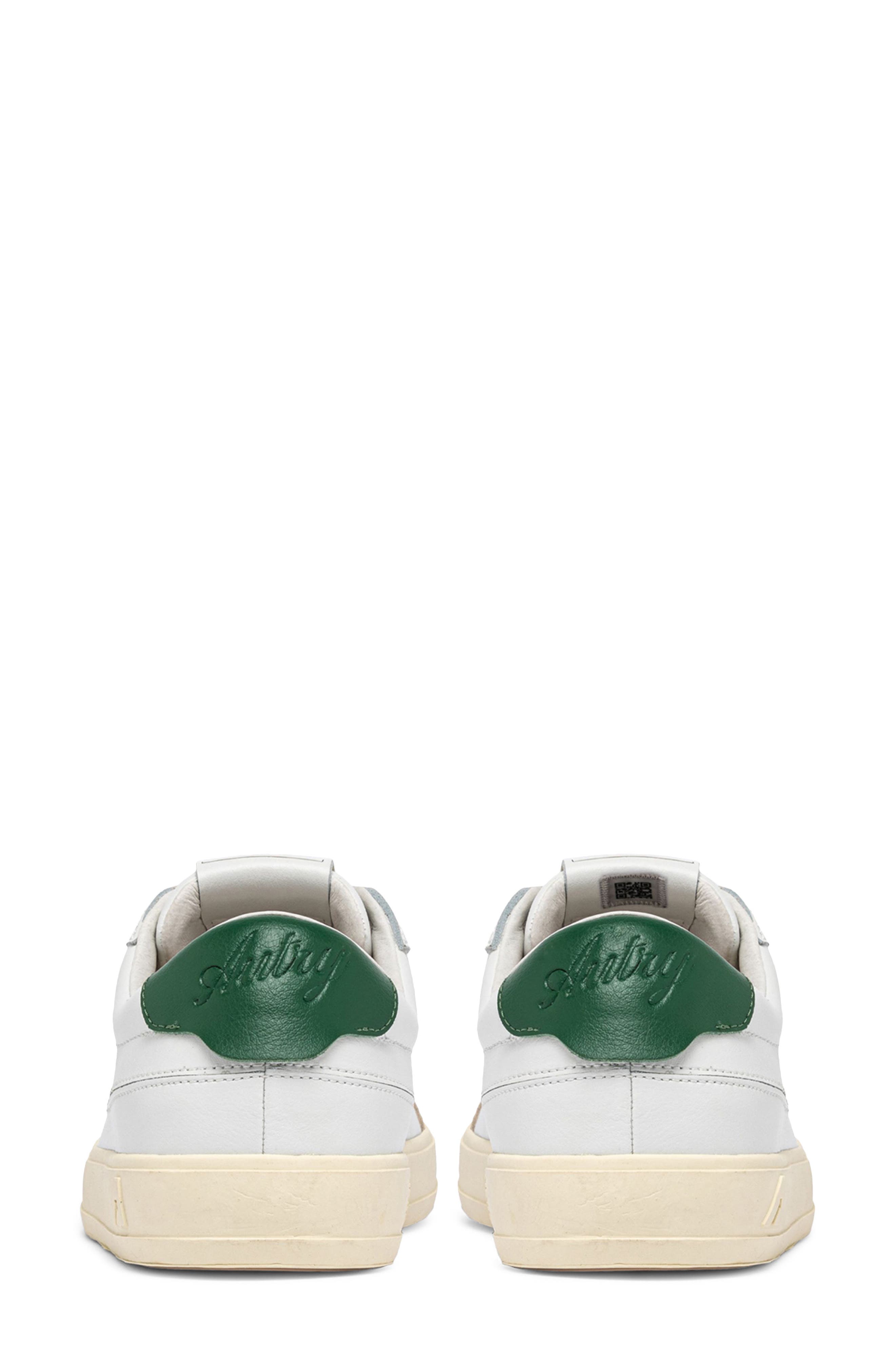 Windscape Low Leather Sneaker, Alternate, color, WHITE/ AMAZON