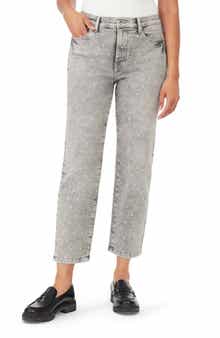Ella Studded Ankle Straight Leg Jeans