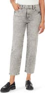 Kensie Ella Studded Ankle Straight Leg Jeans