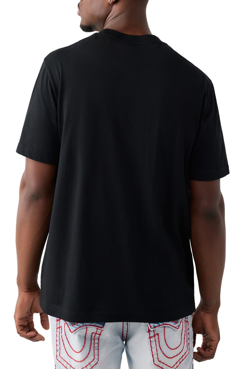 True Religion Crystal Logo Graphic T-Shirt, Alternate, color, Jet Black