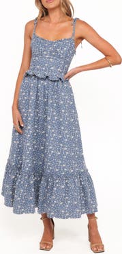 Petal & Pup Karie Tie Strap Midi Dress