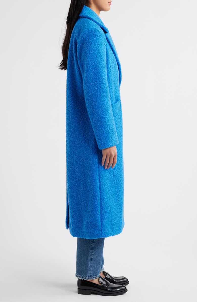 BCBGMAXAZRIA Double Breasted Bouclé Coat, Alternate, color, Azzure