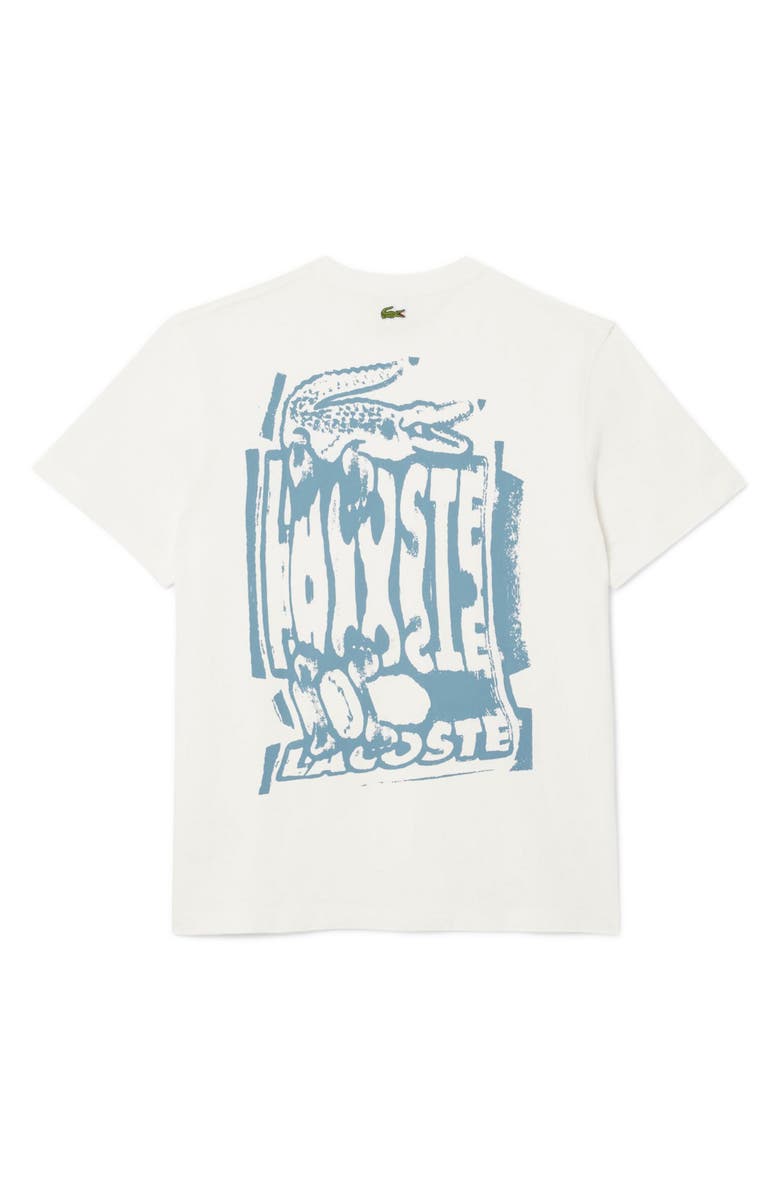 Lacoste Stencil Classic Fit Graphic T-Shirt, Alternate, color, Cpi Flour/ Limestone