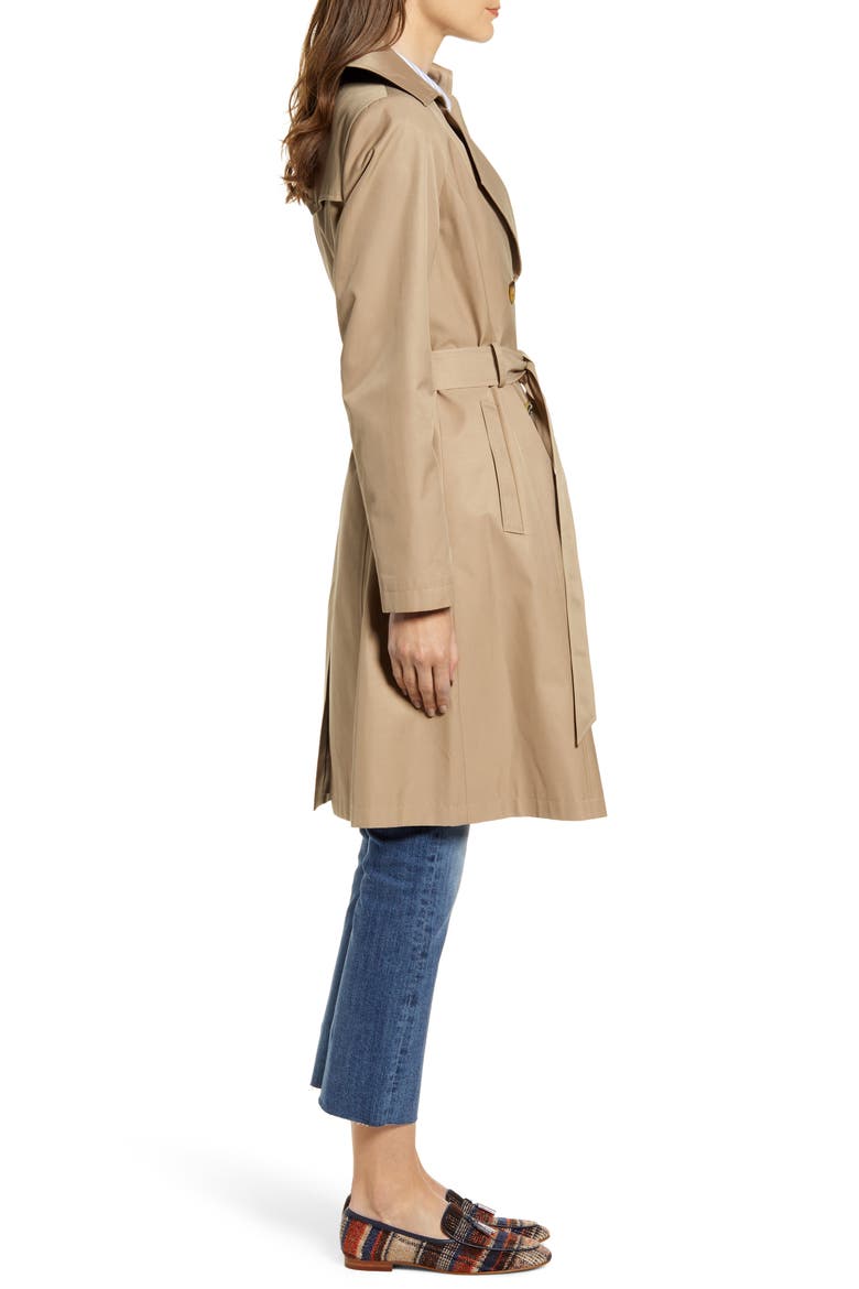 Double Breasted Trench Coat, Alternate, color, BEIGE