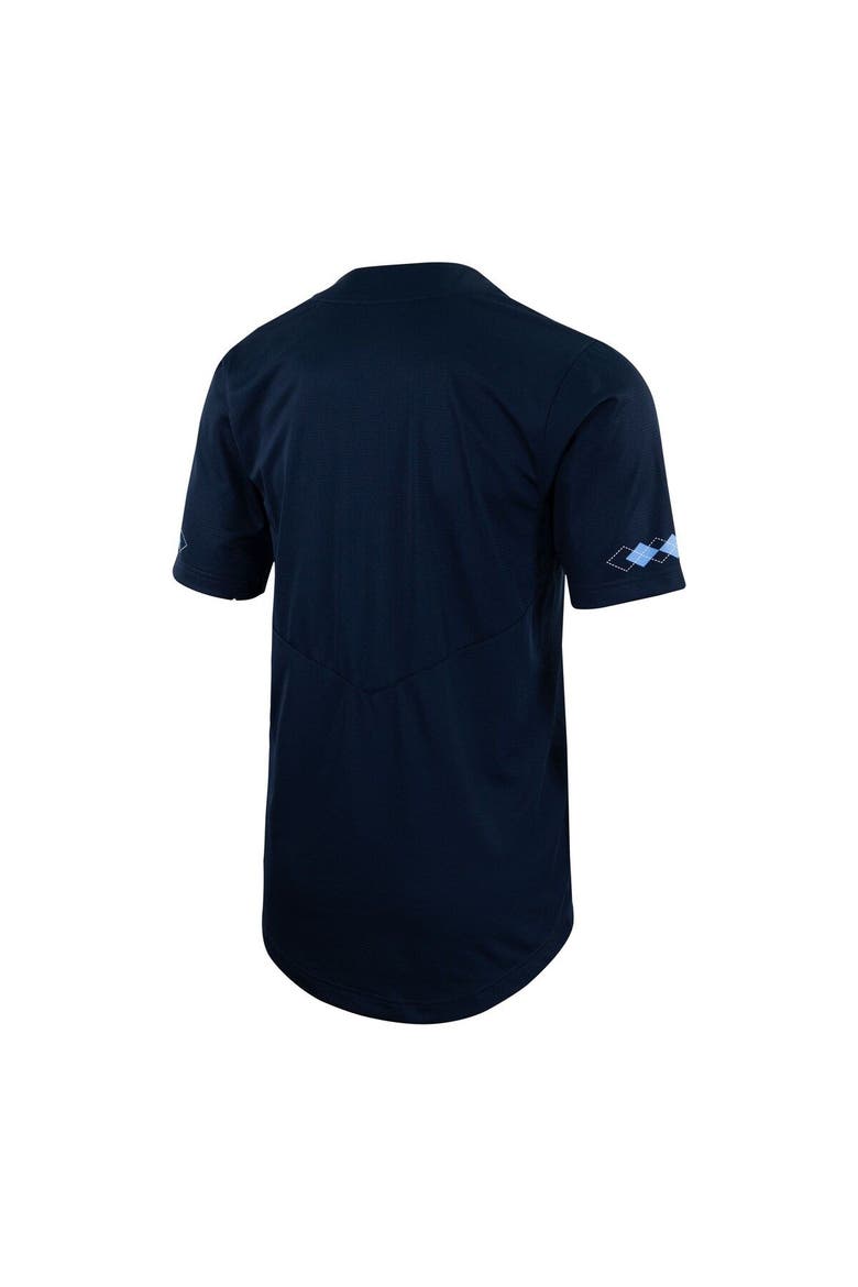 Men's Nike Navy North Carolina Tar Heels Two-Button Replica Baseball Jersey, Alternate, color, Navy