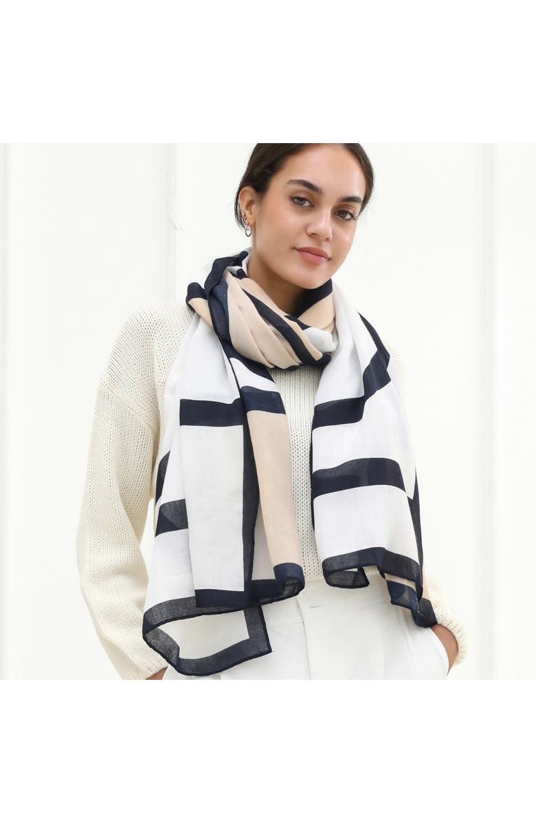 Youzey The Kimberly Lightweight Scarf, Main, color, Black/White
