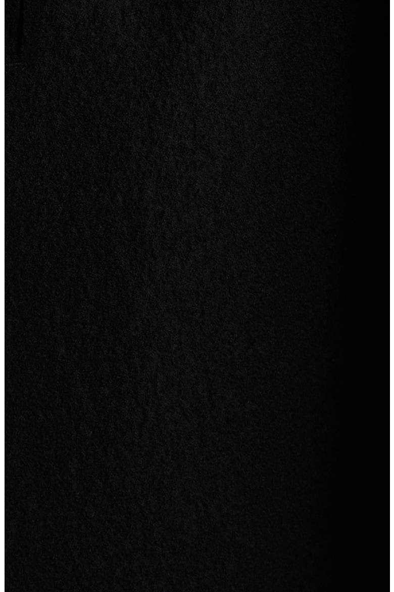 High Collar Felted Wool Coat, Alternate, color, BLACK