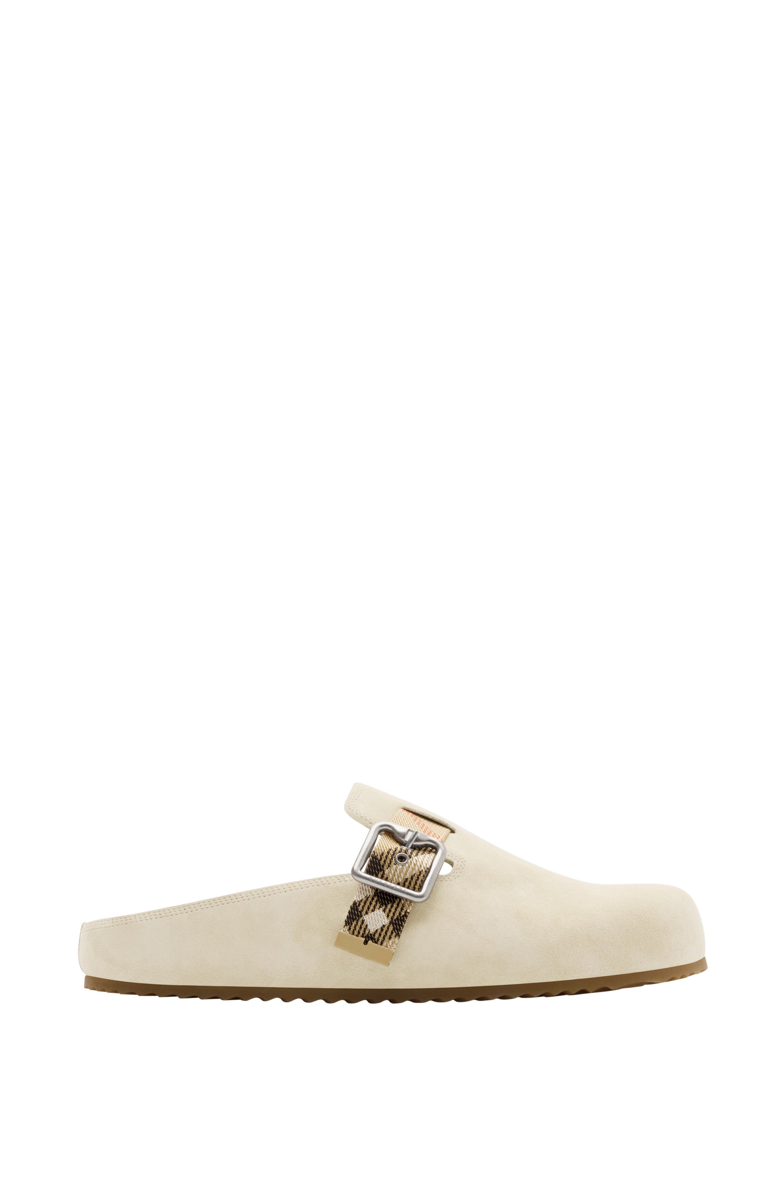 Burberry Suede Urchin Clogs, Main, color, Bake