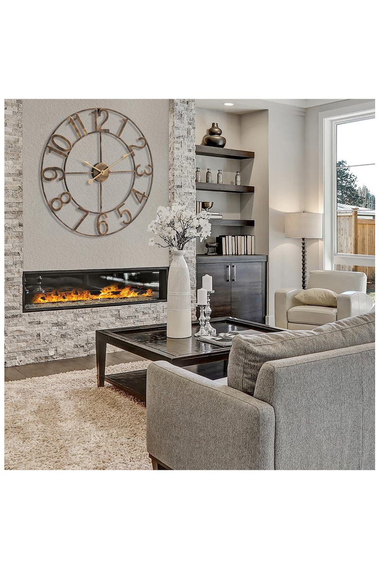 32 Inch Large Wall Clock, Alternate, color, BRONZE