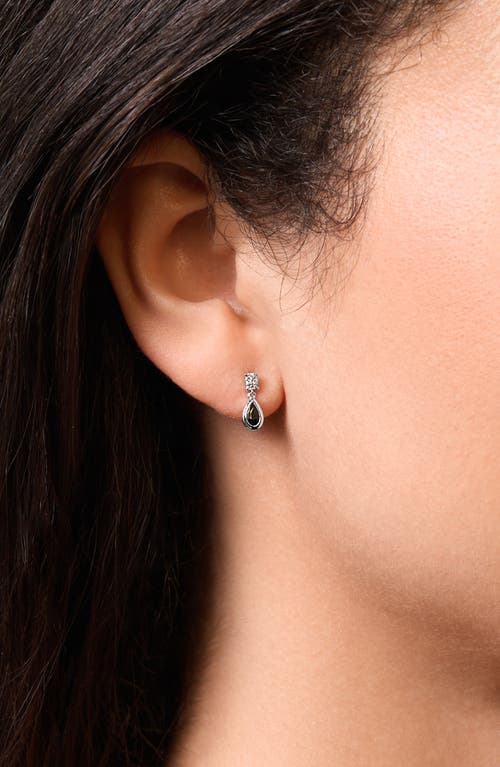 Bony Levy El Mar 18k White Gold Diamond & Sapphire Teardrop Earrings In Black
