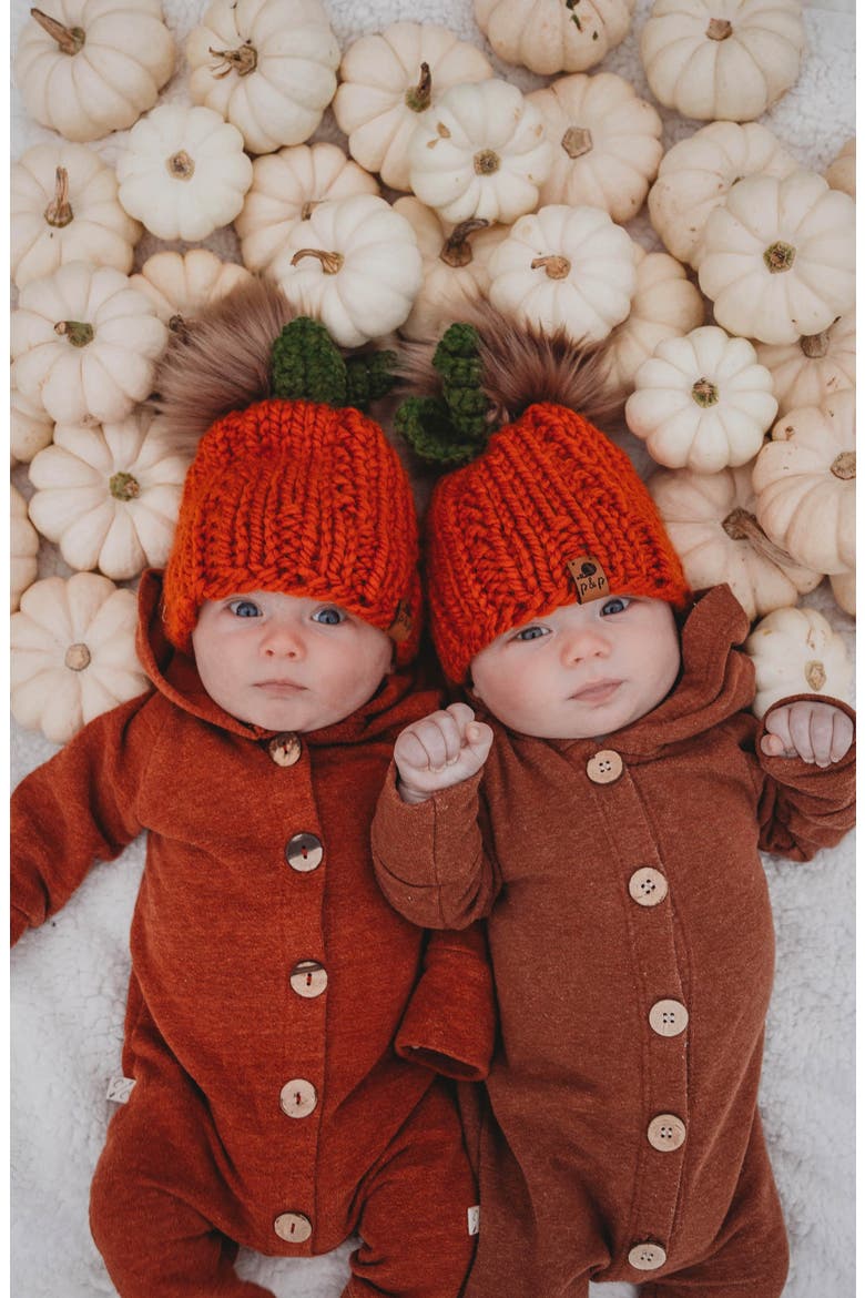 Pumpkin Beanie, Alternate, color, PUMPKIN