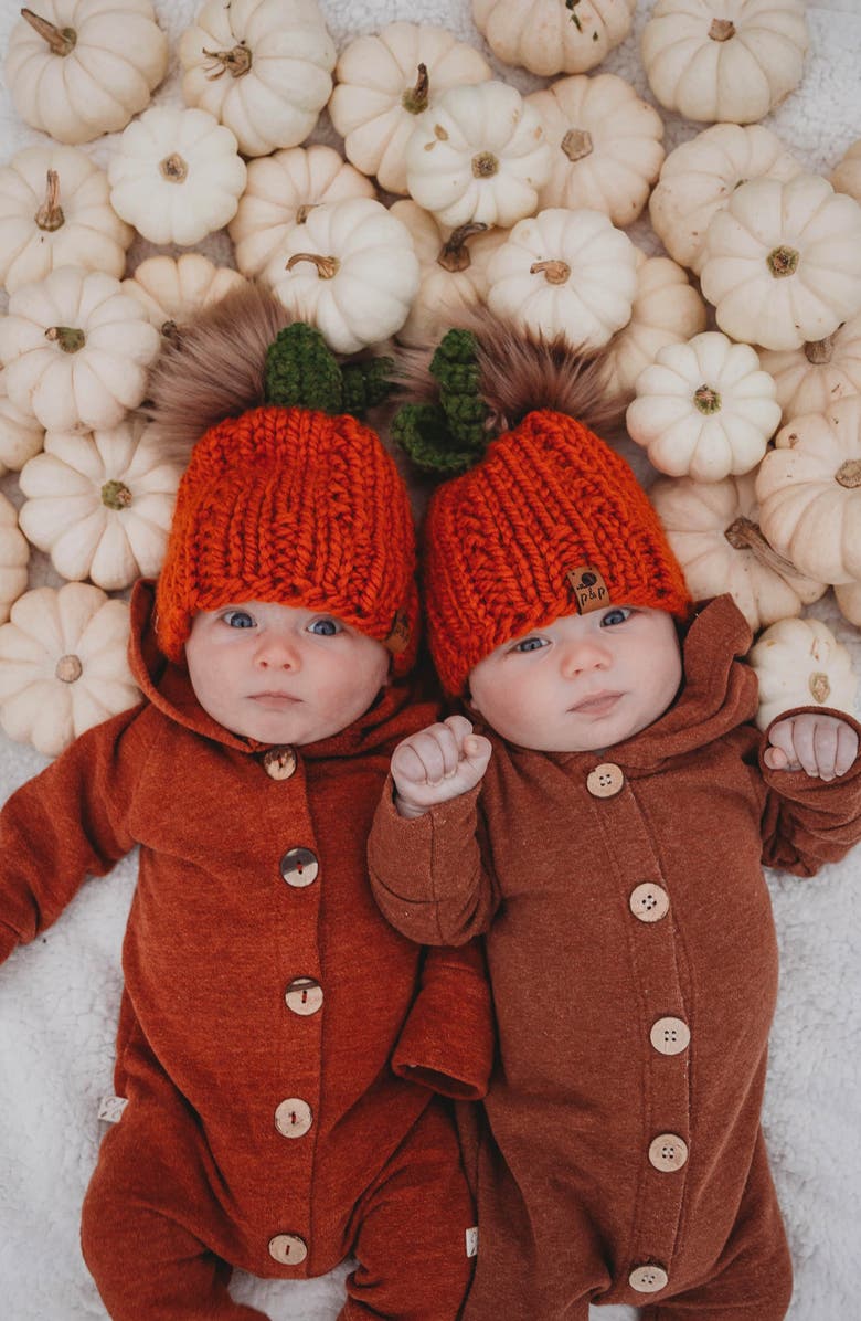 PINE + POPPY Pumpkin Beanie, Alternate, color, 