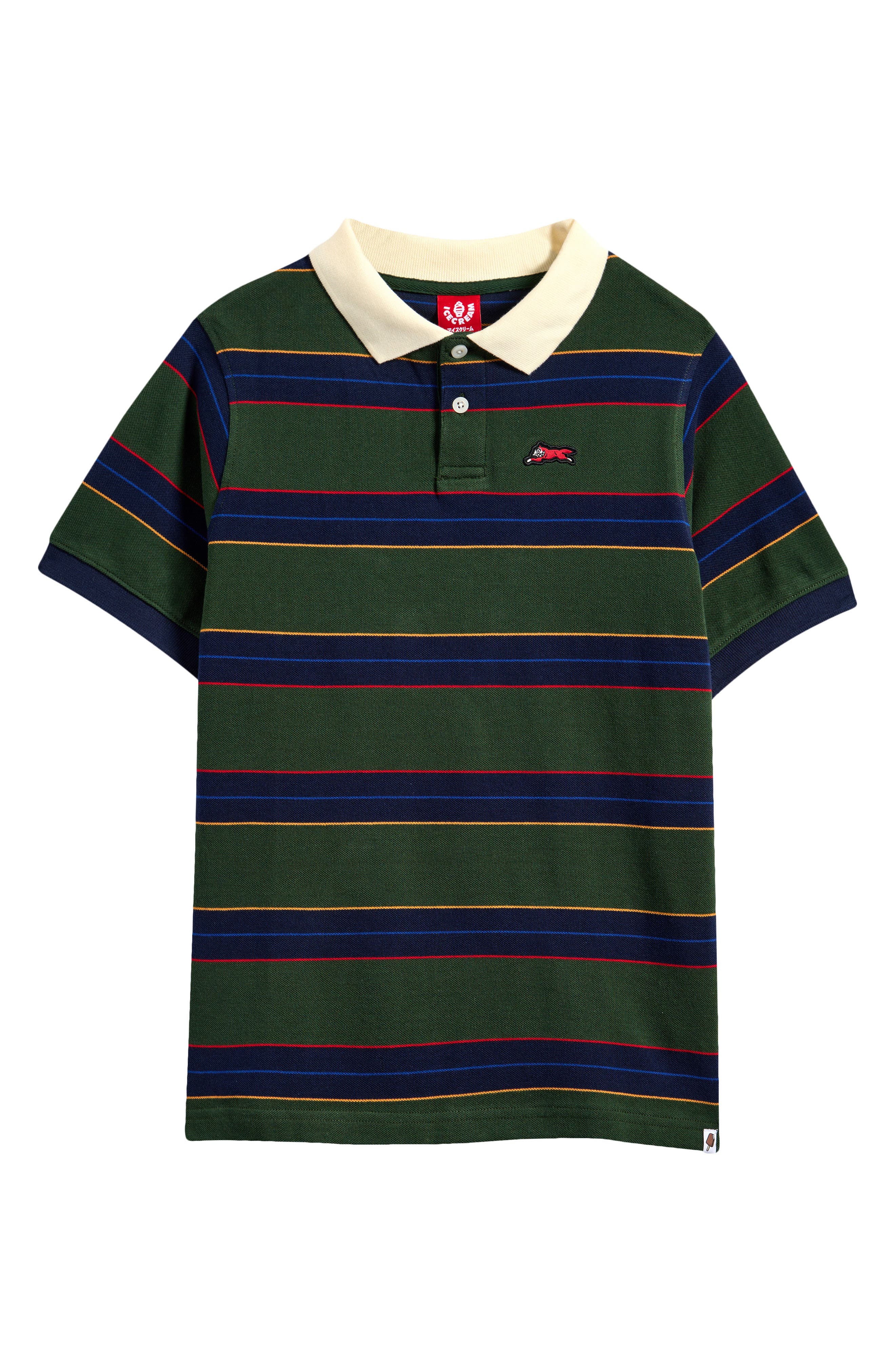 ICECREAM Kids' Waterside Stripe Cotton Piqué Polo