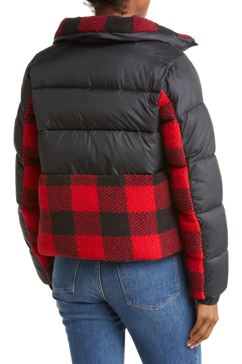 Leadbetter Point™ High Pile Fleece Hybrid Jacket, Alternate, color, BLACK RED BUFFALO