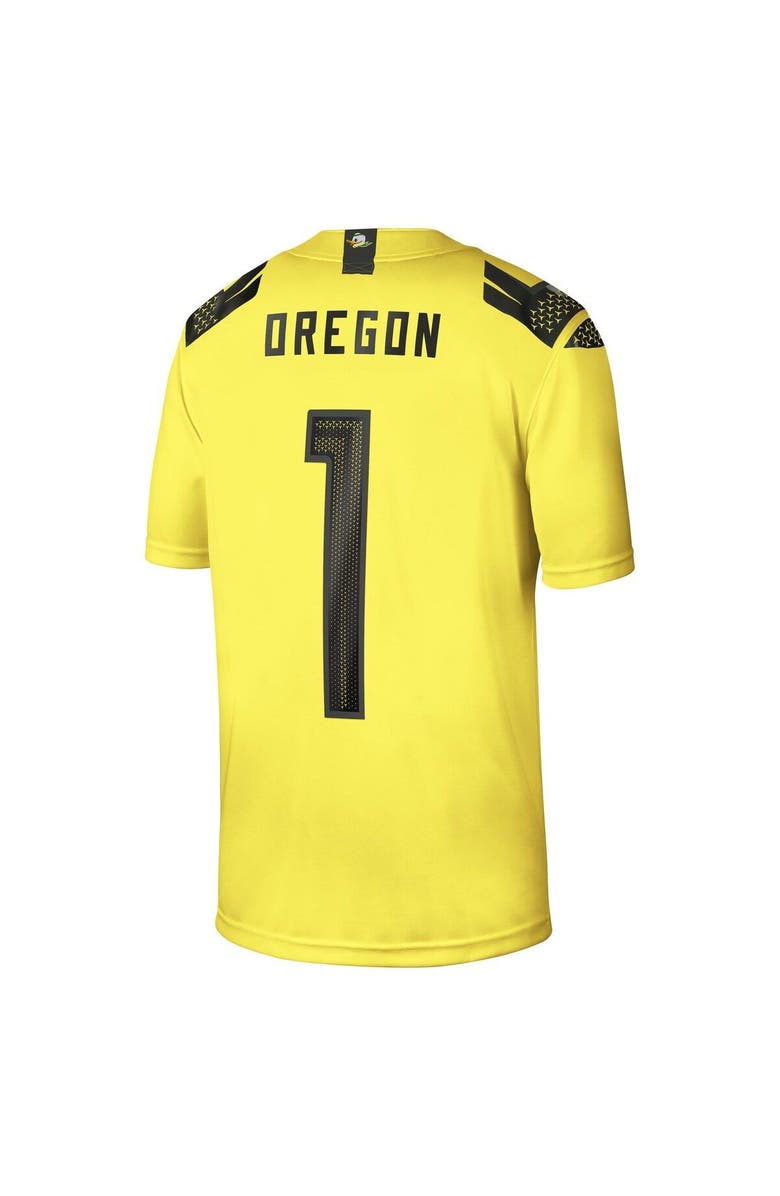 Nike Men's Nike #1 Yellow Oregon Ducks Alternate Game Jersey, Alternate, color, 