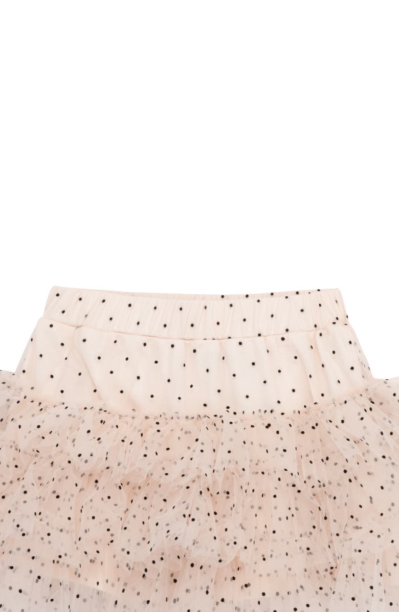 Habitual Kids Ruffle Shoulder Top & Tiered Skirt Set, Alternate, color, Light Peach