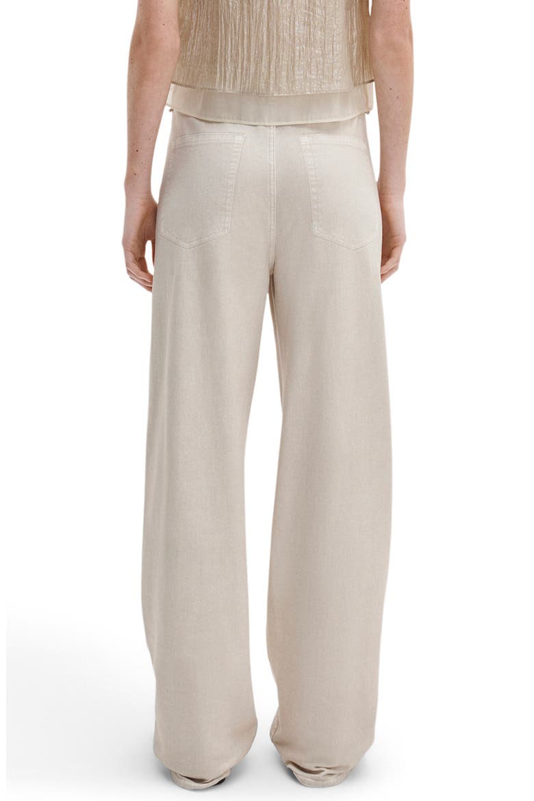 rb Miramar Pull-On Wide Leg Cotton Terry Sweatpant Jeans, Alternate, color, ECRU