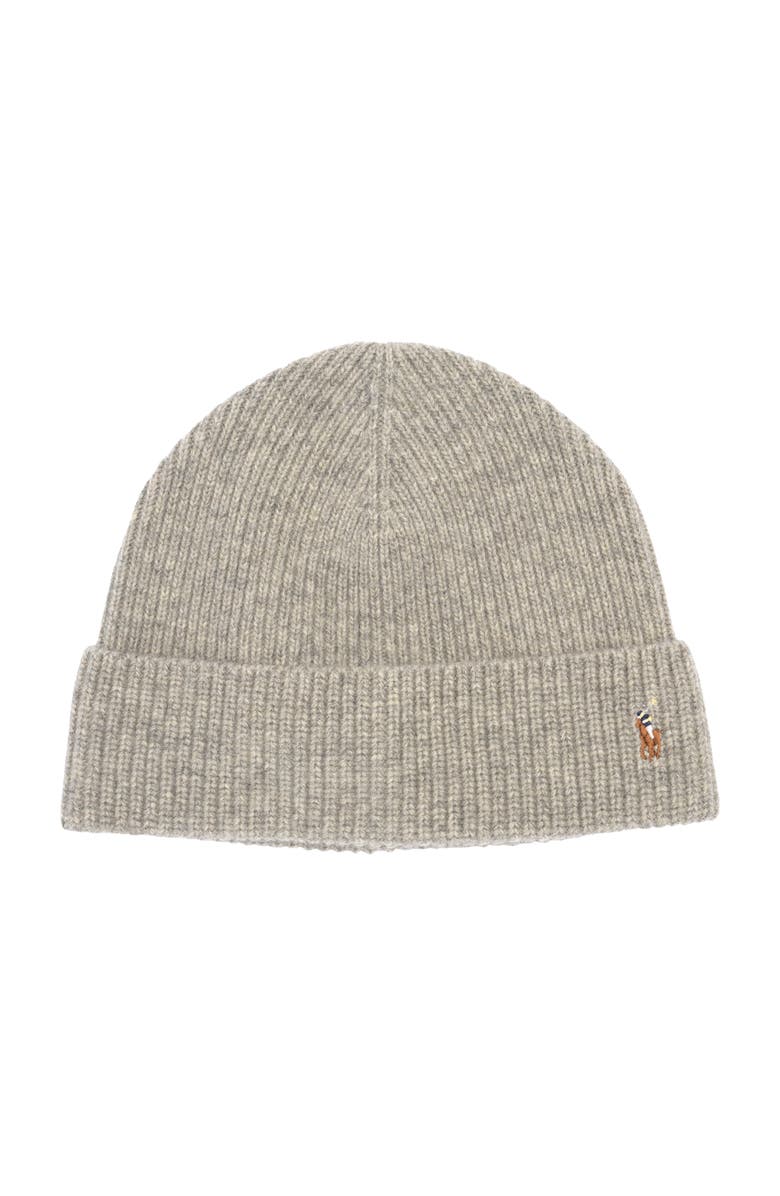 Polo Ralph Lauren Signature Cuff Hat, Main, color, Andover Heather