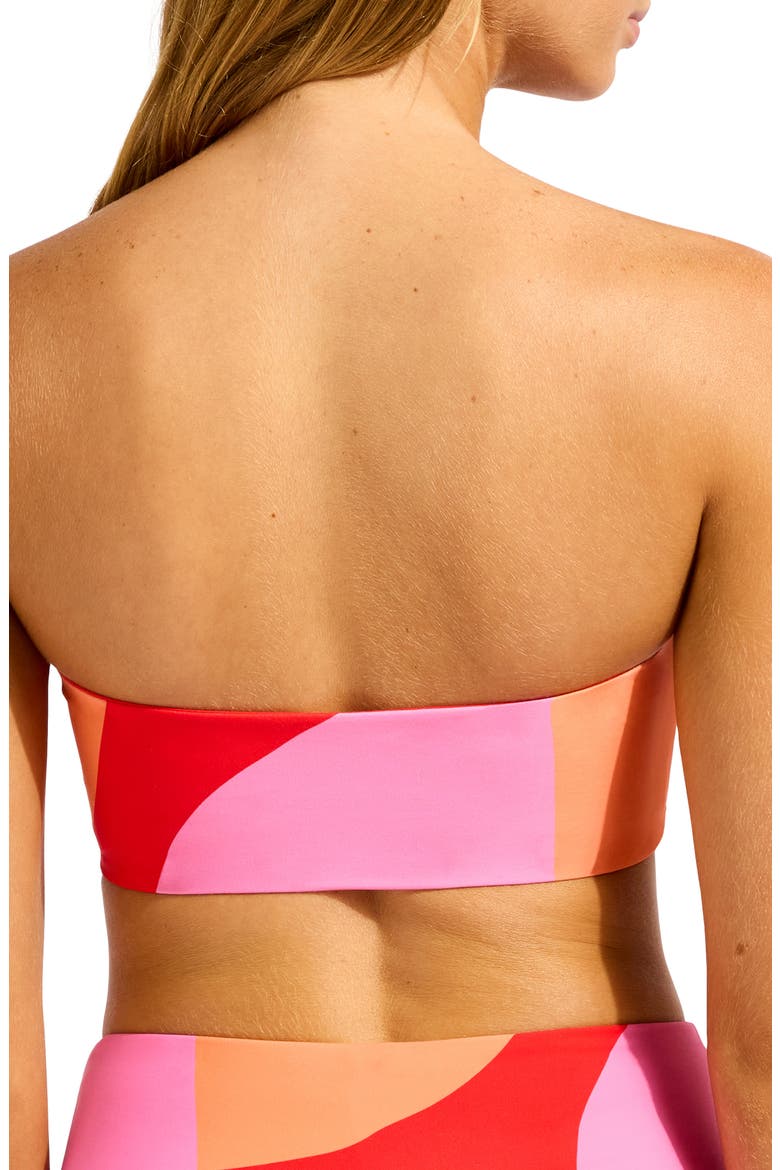 Reversible Strapless Tube Bikini Top, Alternate, color, FLAME