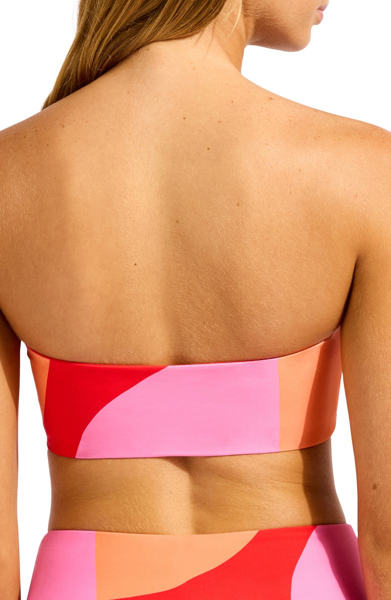Seafolly Reversible Strapless Tube Bikini Top, Alternate, color, Flame
