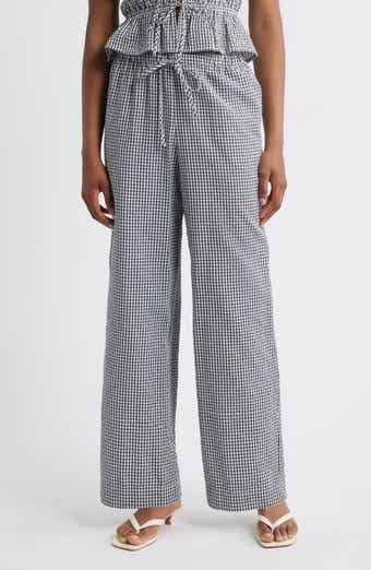WAYF x Styled by COCO! Nina Gingham Seersucker Straight Leg Pants