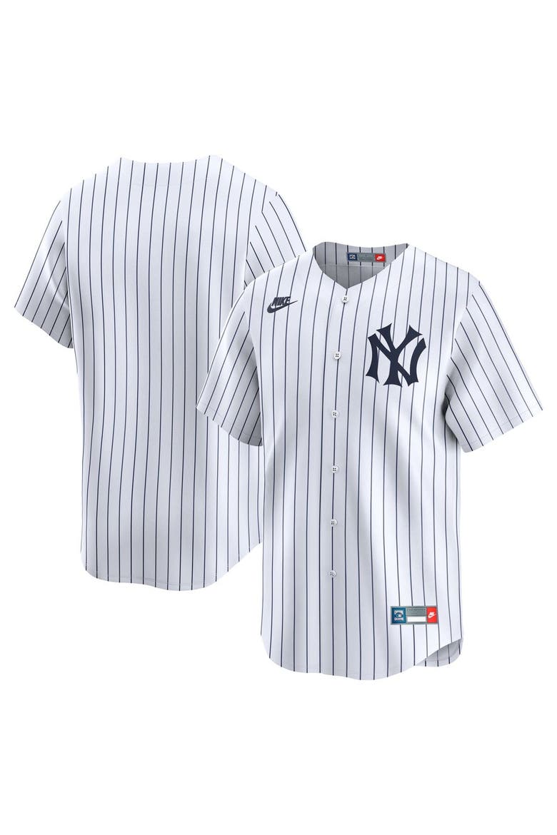 Men's Nike White New York Yankees Throwback Cooperstown Collection Limited Jersey, Main, color, White