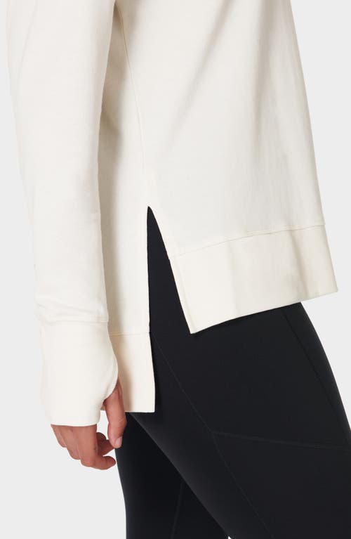 Sweaty Betty After Class Longline Sweatshirt In Lily White