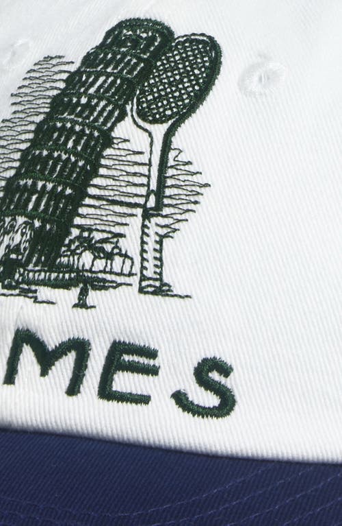 Palmes Tower 6-panel Cap In Navy/white