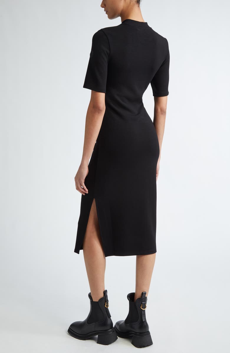 Moncler Cut & Sew Short Sleeve Midi Dress, Alternate, color, 