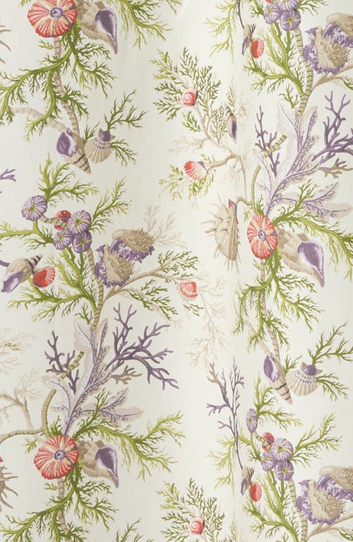 Matouk Del Tersoro Linen Shower Curtain In Sea Orchid