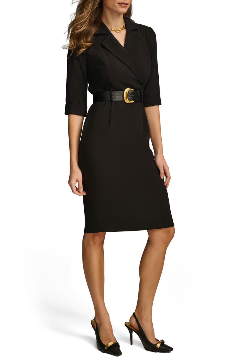 Donna Karan New York Belted Faux Wrap Sheath Dress, Alternate, color, 