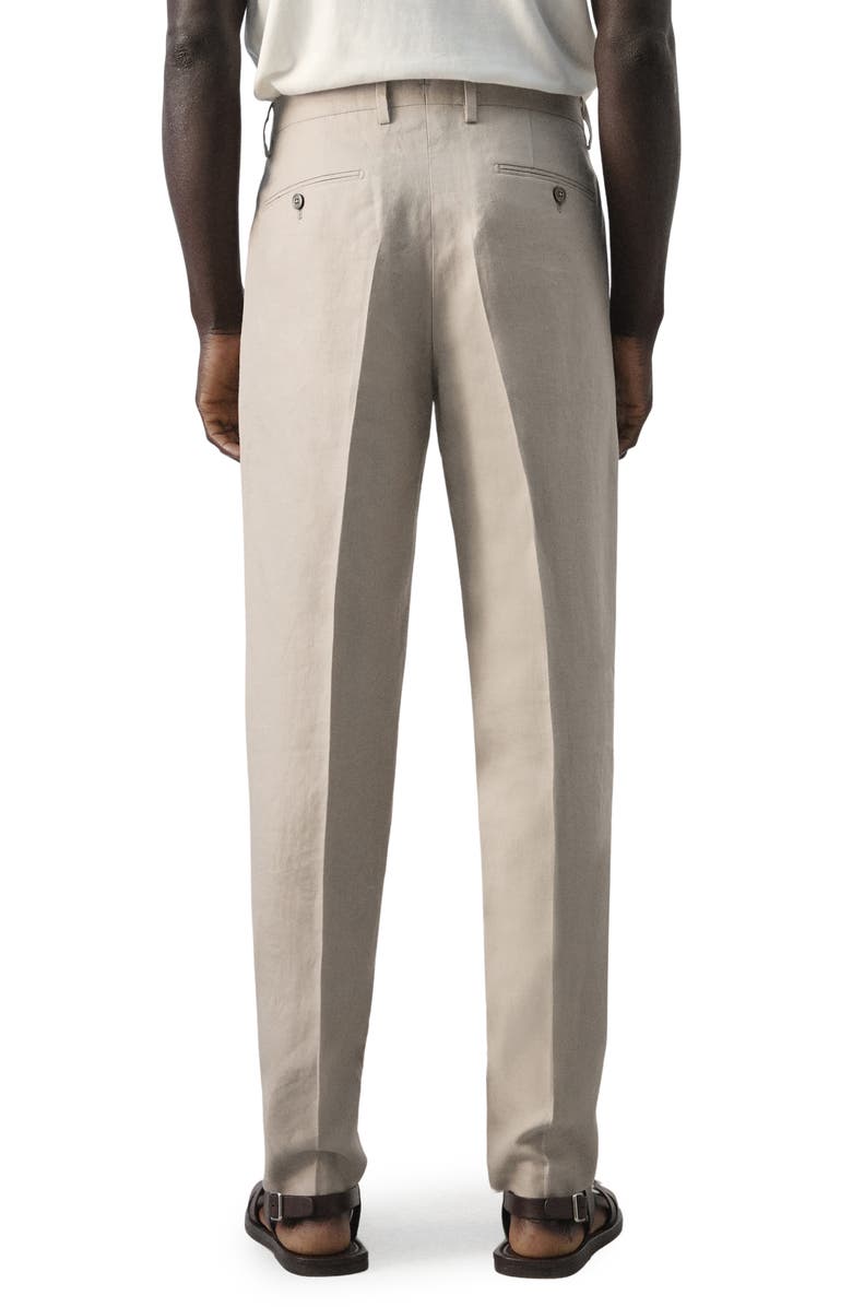 MANGO Amalfi Linen Slim Fit Suit, Alternate, color, Beige