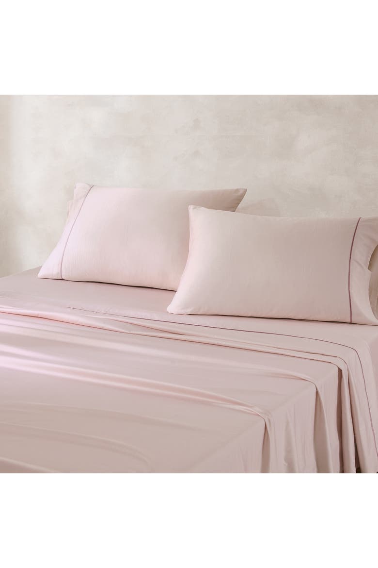 Linear Cotton Sheet Set, Alternate, color, Hushed Violet