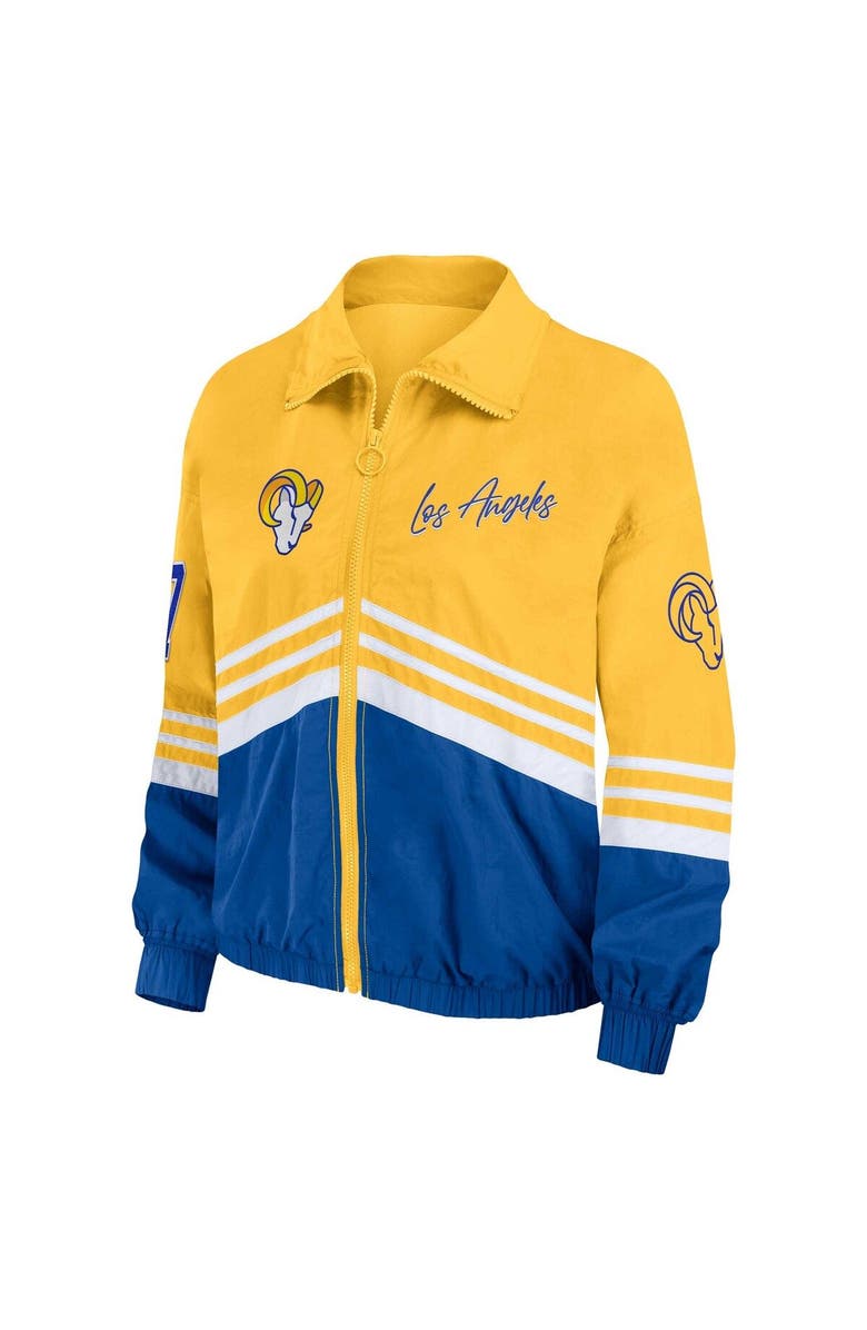 WEAR by Erin Andrews Women's WEAR by Erin Andrews Gold Los Angeles Rams Vintage Throwback Windbreaker Full-Zip Jacket, Alternate, color, Gold
