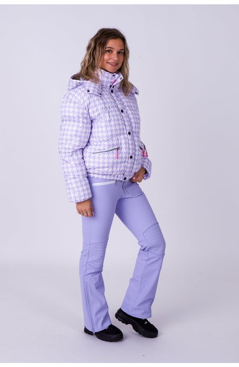 OOSC Chic Puffer Jacket - Houndstooth, Alternate, color, Purple