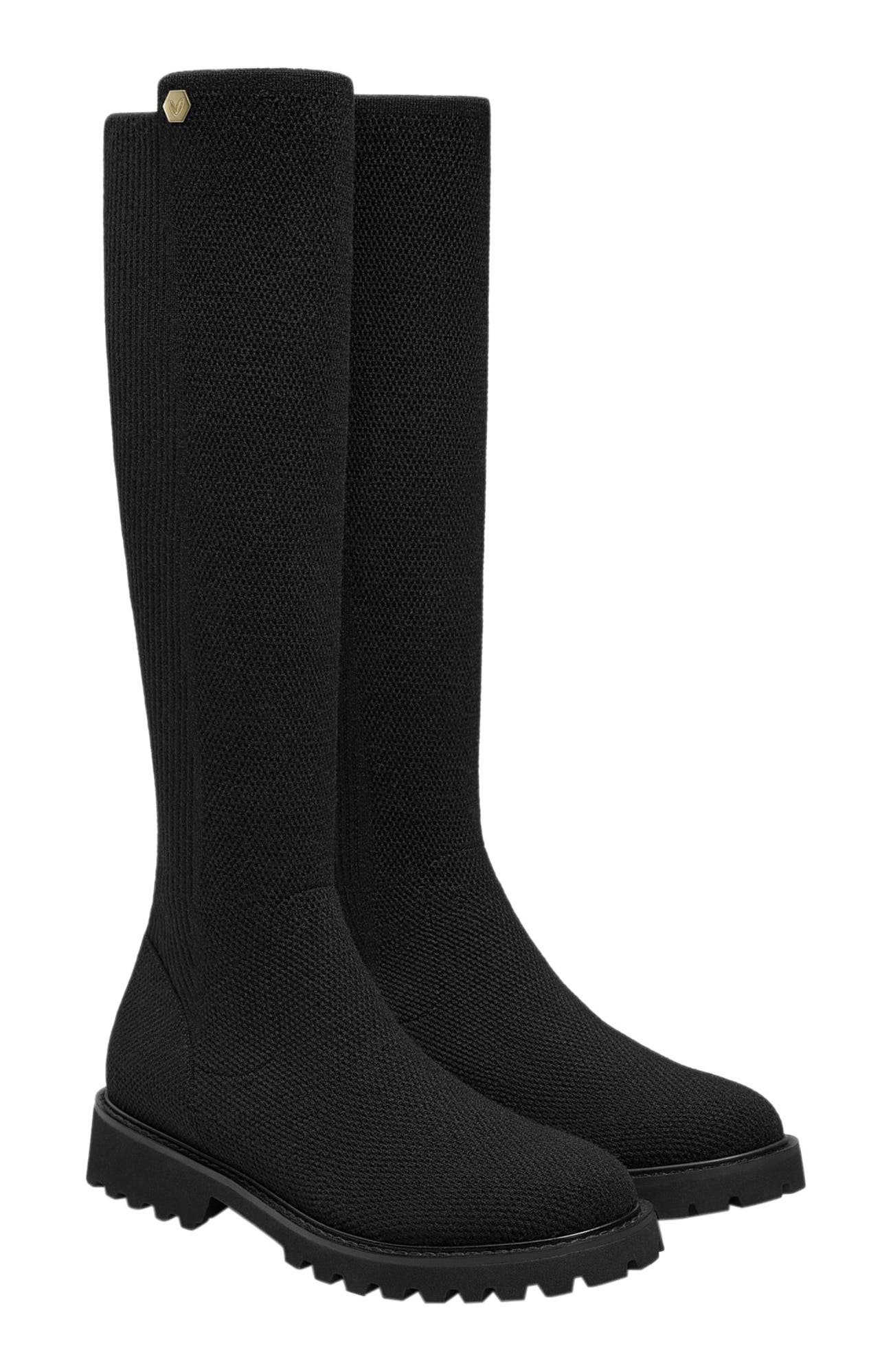VIVAIA Round-Toe Stretchy Wool Knee-High Boots, Alternate, color, 