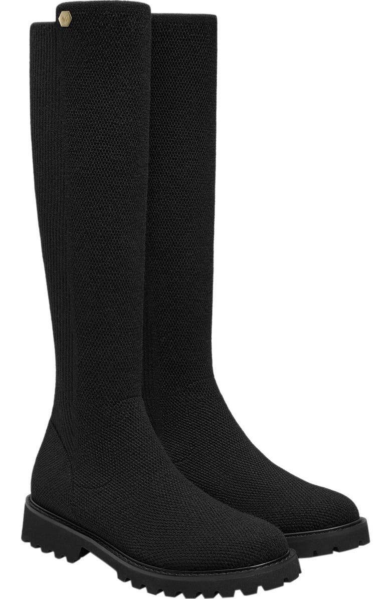 VIVAIA Round-Toe Stretchy Wool Knee-High Boots, Alternate, color,