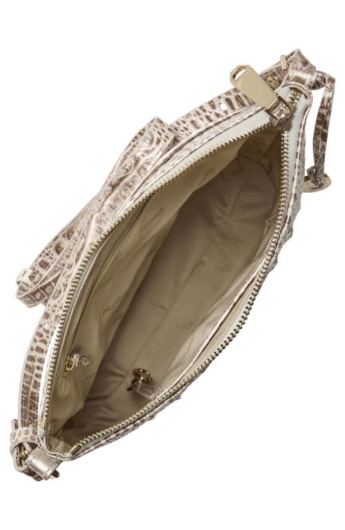 Brahmin Katie Croc Embossed Leather Crossbody Bag In White