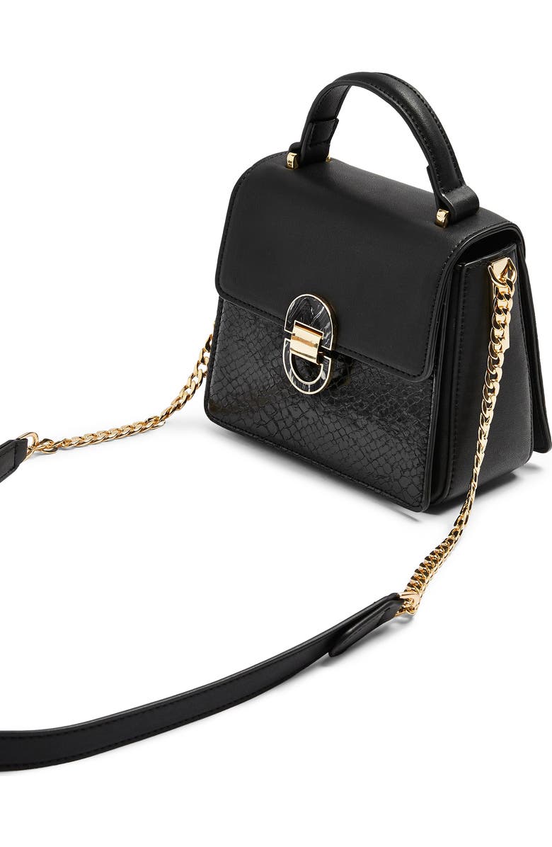 Topshop Mini Celia Faux Leather Crossbody Bag, Alternate, color,